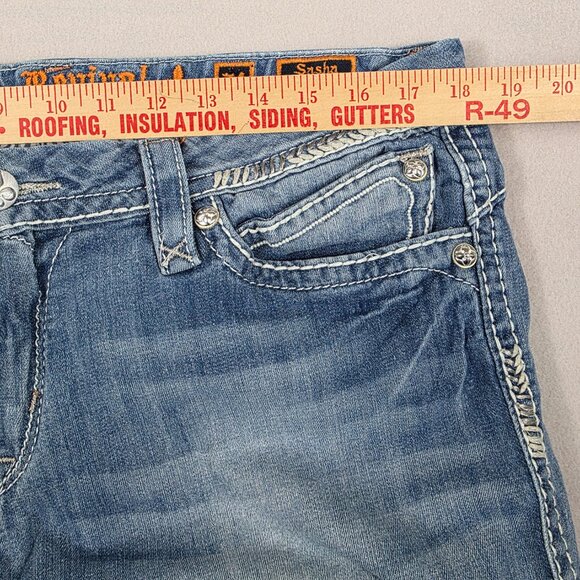 Rock Revival Jeans Womens 34 Blue Denim Sasha Easy Boot Mid-Rise - Picture 6 of 14